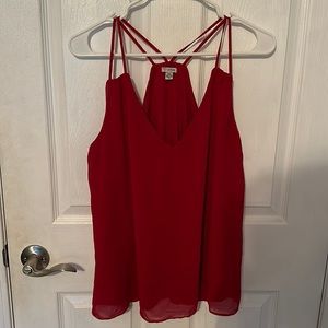Guess red sleeveless top